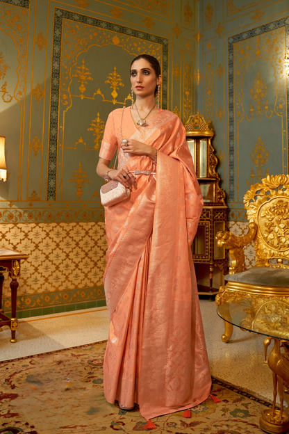 Banarasi Handloom Silk Zari Woven Saree